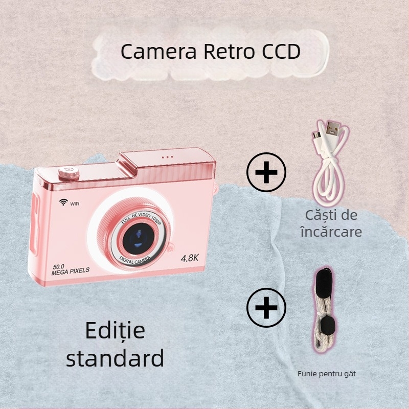 Cameră digitală WiFi Y5 cu 24MP+, zoom optic 8x, ecran LCD de 2,4 inch, stabilizare imagine