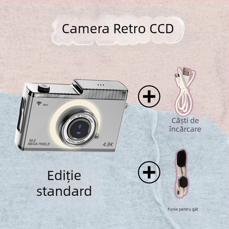 Cameră digitală WiFi Y5 cu 24MP+, zoom optic 8x, ecran LCD de 2,4 inch, stabilizare imagine