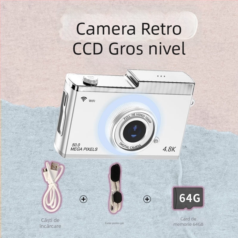 Cameră digitală WiFi Y5 cu 24MP+, zoom optic 8x, ecran LCD de 2,4 inch, stabilizare imagine