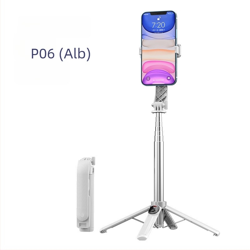 Stativ pentru telefon cu patru picioare pentru transmisiile live, cu telecomandă Bluetooth, antișoc și iluminare de completare