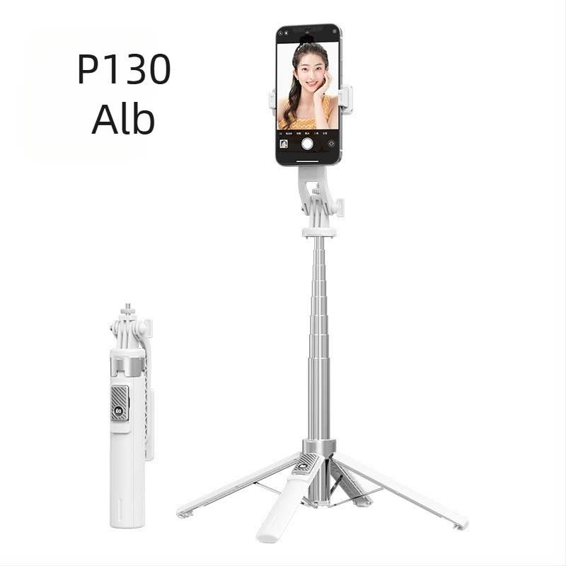 Selfie stick Bluetooth cu lumină, tub din aliaj de aluminiu, gimbal detașabil, trepied cu patru picioare pentru cameră și smartphone