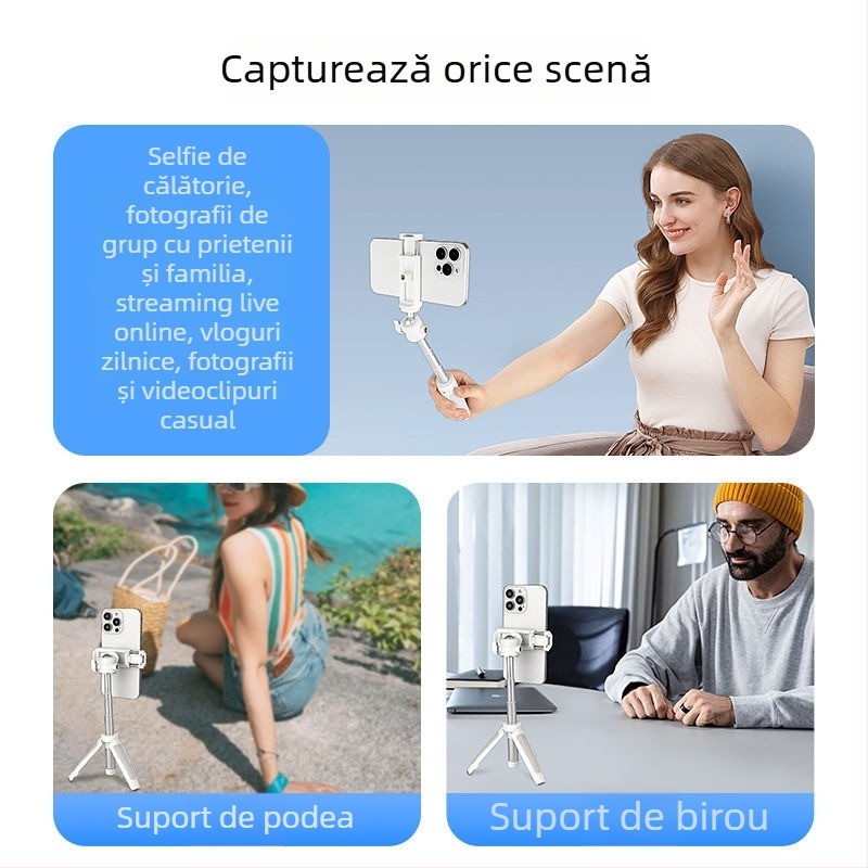 Mini trepied extensibil din aliaj pentru telefon mobil și cameră fără oglindă, de birou