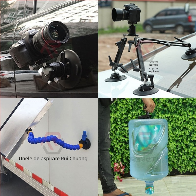 Cupă de aspirație cu pompă manuală pentru camere de acțiune și camere foto, construcție din cauciuc și metal, imprimare logo disponibilă, garanție națională