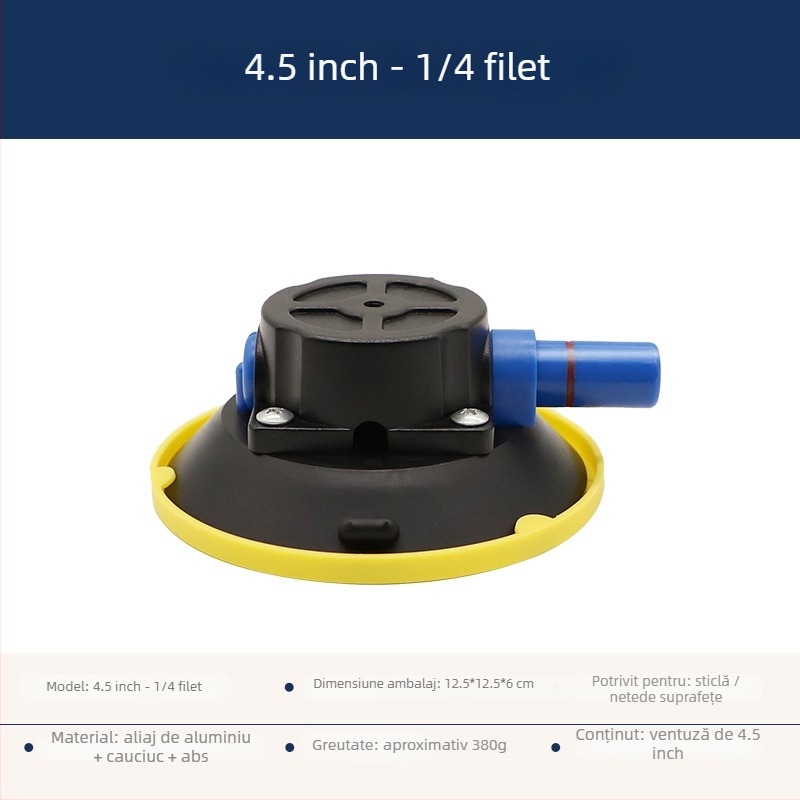 Cupă de aspirație cu pompă manuală pentru camere de acțiune și camere foto, construcție din cauciuc și metal, imprimare logo disponibilă, garanție națională
