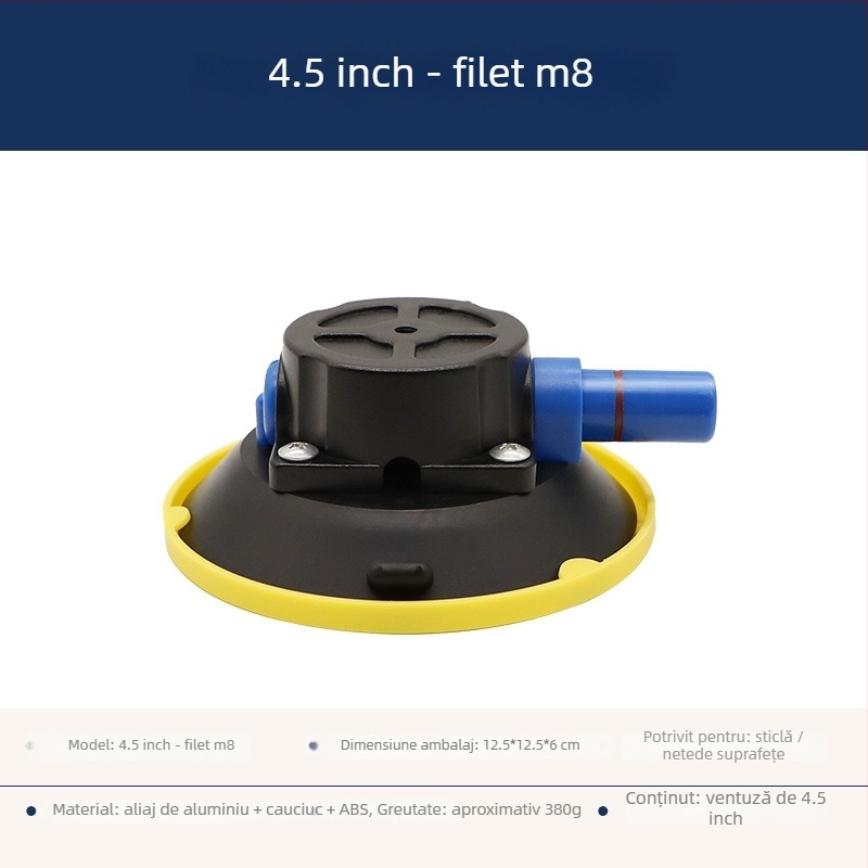 Cupă de aspirație cu pompă manuală pentru camere de acțiune și camere foto, construcție din cauciuc și metal, imprimare logo disponibilă, garanție națională