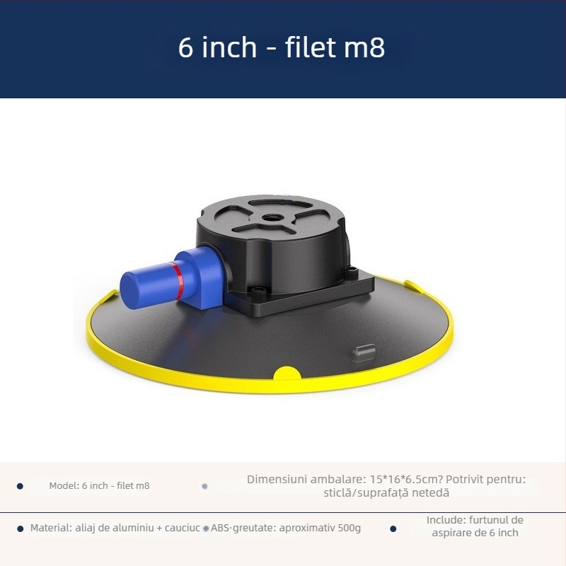 Cupă de aspirație cu pompă manuală pentru camere de acțiune și camere foto, construcție din cauciuc și metal, imprimare logo disponibilă, garanție națională