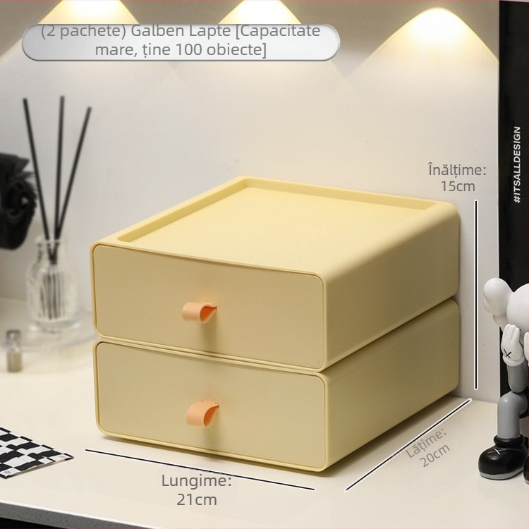 Suport pentru monitor de birou cu platformă înălțată și raft de depozitare pentru tastatură, în două niveluri; din plastic; montaj pe birou; 2 niveluri; pentru machiaj, birou și dormitor