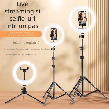 Lumină circulară pentru streaming live și fotografie (36W, 12V, 2500-9900K, modelul A-45, telecomandă)