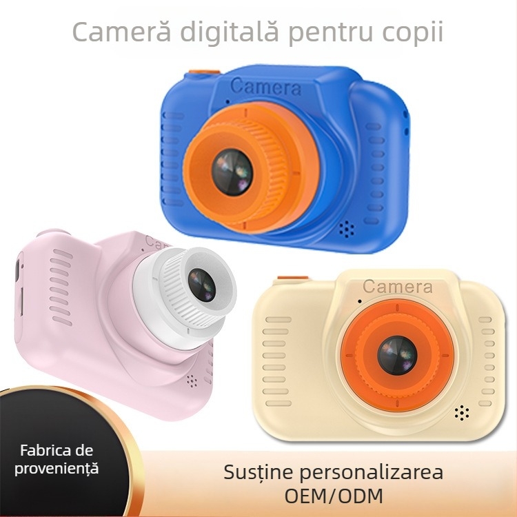 H9 mini cameră digitală pentru copii, cu obiectiv dual HD, ecran LCD 2.0'', stocare TF, fotografii și videoclipuri