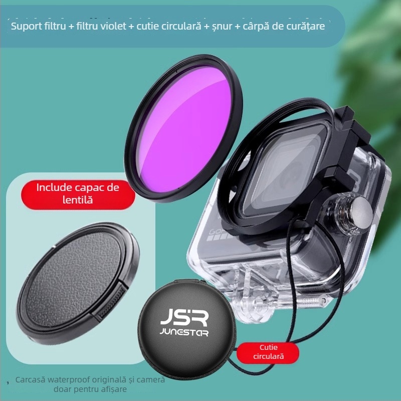 Accesorii de filtru pentru scufundări GoPro Hero8-11, design modular, JUNESTAR GP9FZ58