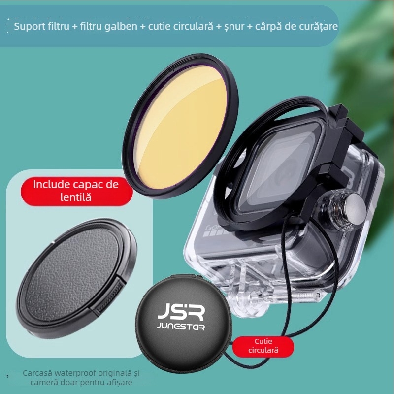 Accesorii de filtru pentru scufundări GoPro Hero8-11, design modular, JUNESTAR GP9FZ58