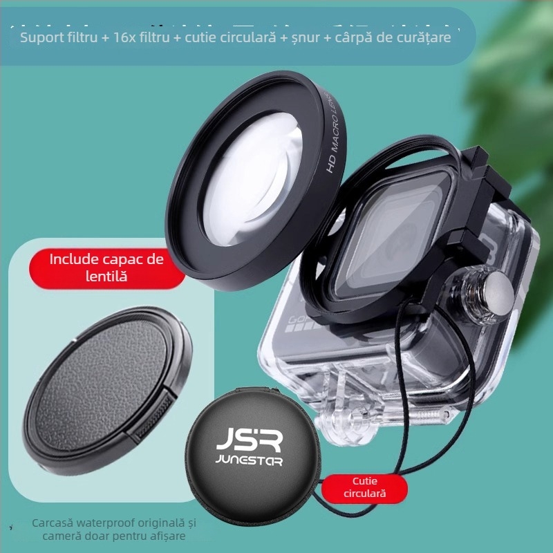 Accesorii de filtru pentru scufundări GoPro Hero8-11, design modular, JUNESTAR GP9FZ58