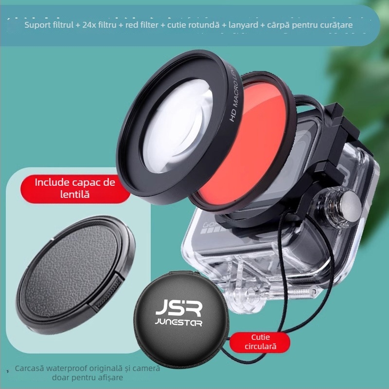 Accesorii de filtru pentru scufundări GoPro Hero8-11, design modular, JUNESTAR GP9FZ58