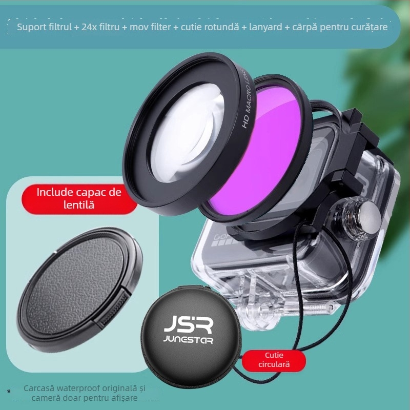 Accesorii de filtru pentru scufundări GoPro Hero8-11, design modular, JUNESTAR GP9FZ58