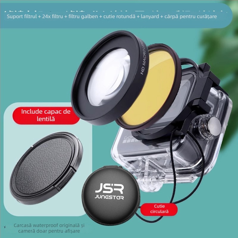 Accesorii de filtru pentru scufundări GoPro Hero8-11, design modular, JUNESTAR GP9FZ58