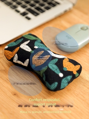 Sprijin pentru încheietură pentru tastatură și mouse, cu design detașabil, din material textil, stil lux ușor