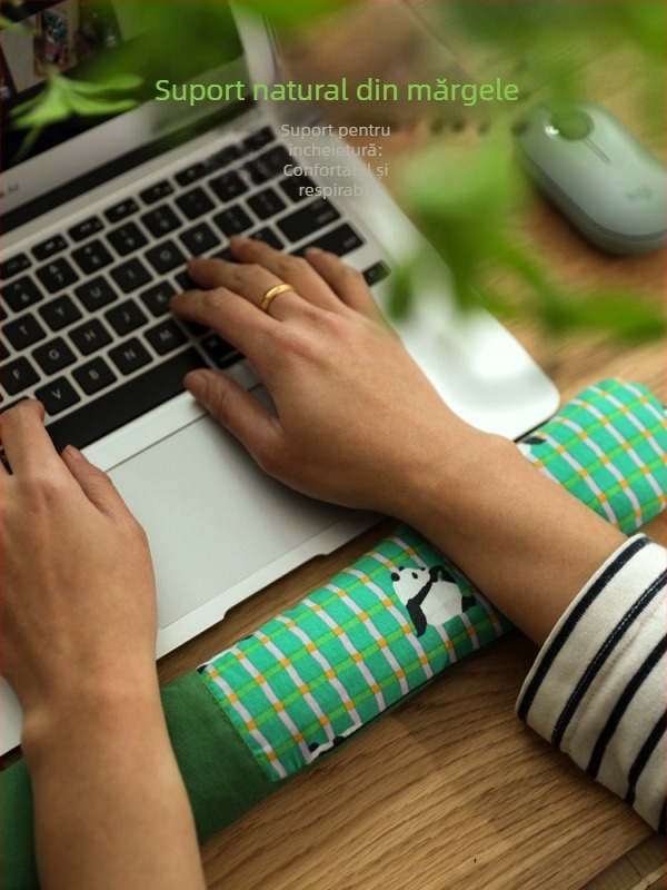 Sprijin pentru încheietură pentru tastatură și mouse, cu design detașabil, din material textil, stil lux ușor