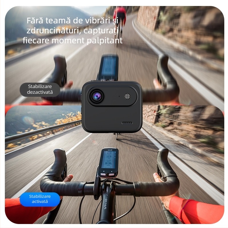 Cameră sport Y360 cu ecran rabatabil, înregistrare 4K, anti‑șoc, unghi larg 143°, LCD de 2,0 inch