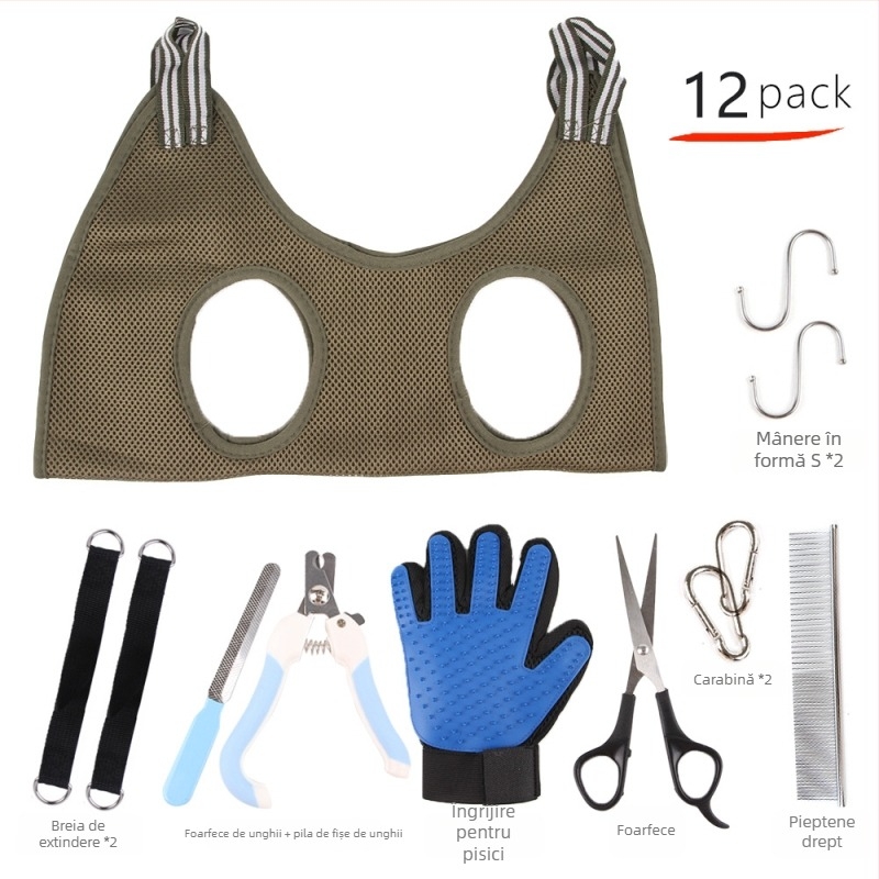 Hamac de îngrijire pentru animale de companie pentru pisici și câini — material poliester, marcă Pet taro, nu este importat