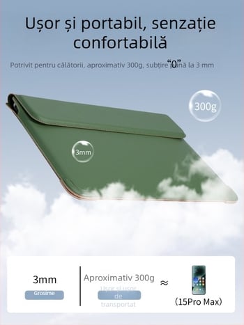 Husă PU pentru laptop, compatibilă cu MacBook 14 inch și Lenovo/Huawei 16 inch