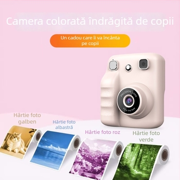 Cameră instantanee portabilă cu imprimantă termică, modelul A29s, ecran LCD de 2,4 inch, stocare pe card SD, autonomie baterie 1-2 ore