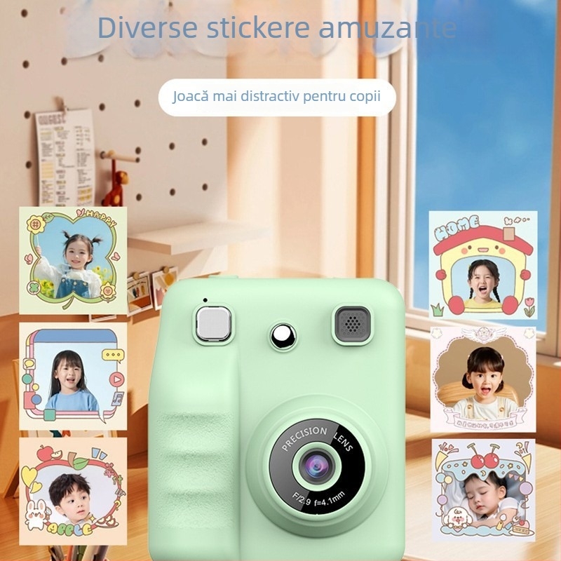 Cameră instantanee portabilă cu imprimantă termică, modelul A29s, ecran LCD de 2,4 inch, stocare pe card SD, autonomie baterie 1-2 ore