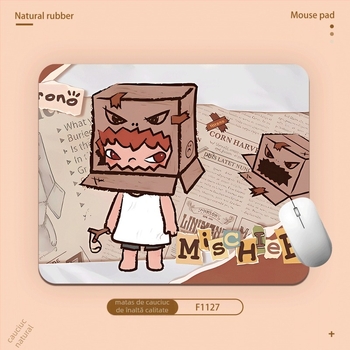 Pad de mouse pentru birou, Cartoon Ono stil, cauciuc natural, anti-derapant, imprimare prin transfer termic