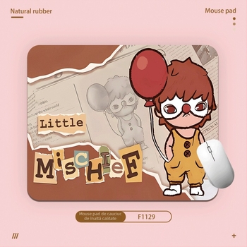 Pad de mouse pentru birou, Cartoon Ono stil, cauciuc natural, anti-derapant, imprimare prin transfer termic