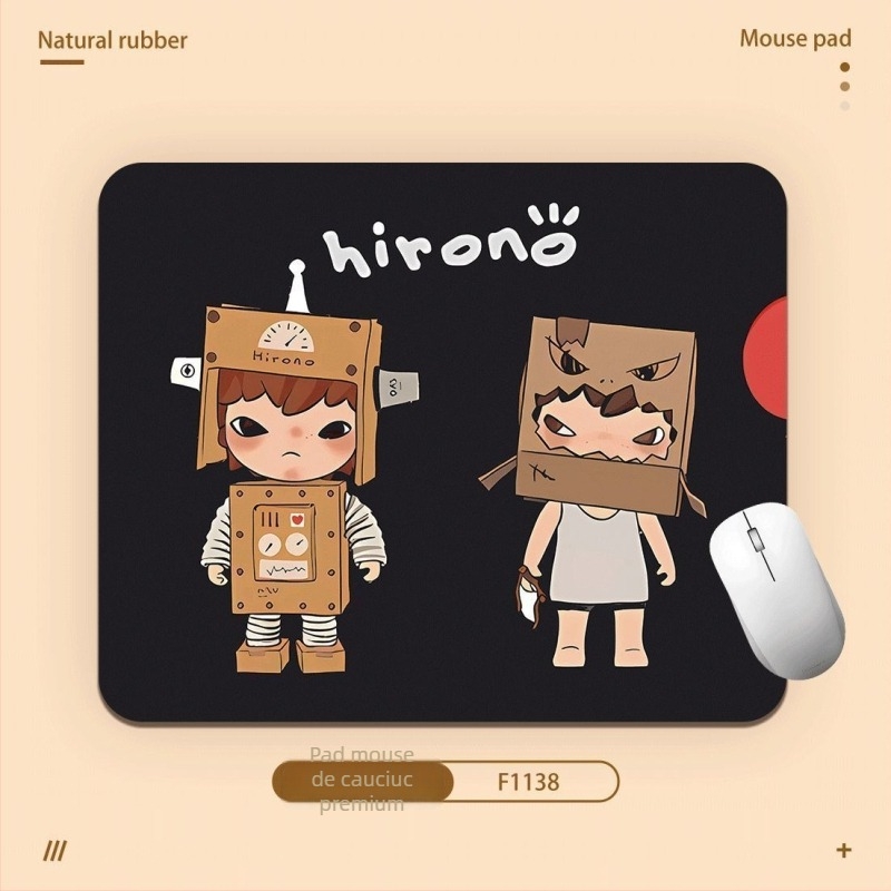 Pad de mouse pentru birou, Cartoon Ono stil, cauciuc natural, anti-derapant, imprimare prin transfer termic