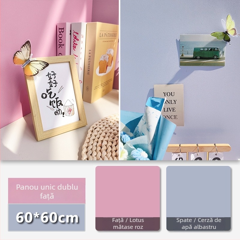 Panou de fundal pentru fotografiere, dublu față, suprafață mată ne-reflectivă, material: Chevron board, greutate 0,8 kg