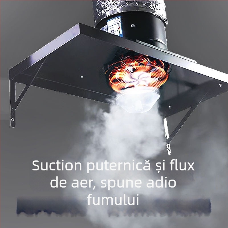 Aspirator de bucătărie cu aspirație puternică, model FD250, montaj suspendat, 220V, 50W, carcasă din fier