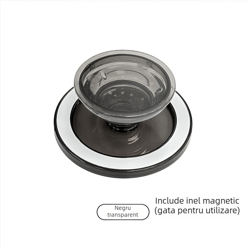 Suport de birou pentru telefon cu braț telescopic pliabil și suport rotund magnetic — ABS, TPU, magnet