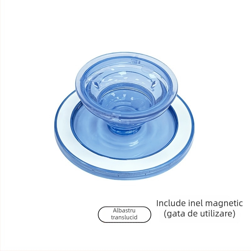 Suport de birou pentru telefon cu braț telescopic pliabil și suport rotund magnetic — ABS, TPU, magnet