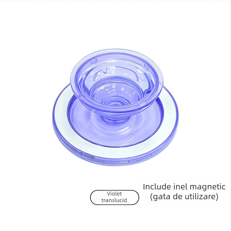 Suport de birou pentru telefon cu braț telescopic pliabil și suport rotund magnetic — ABS, TPU, magnet