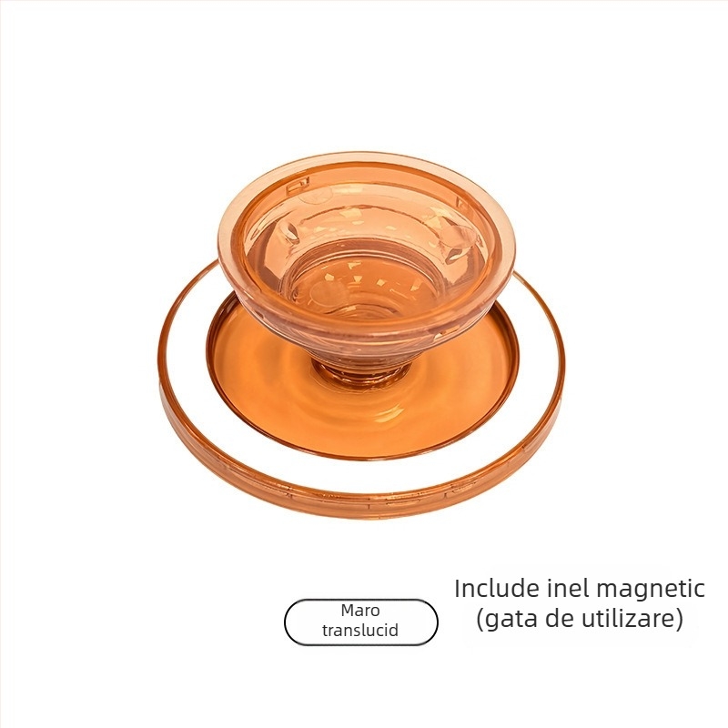 Suport de birou pentru telefon cu braț telescopic pliabil și suport rotund magnetic — ABS, TPU, magnet