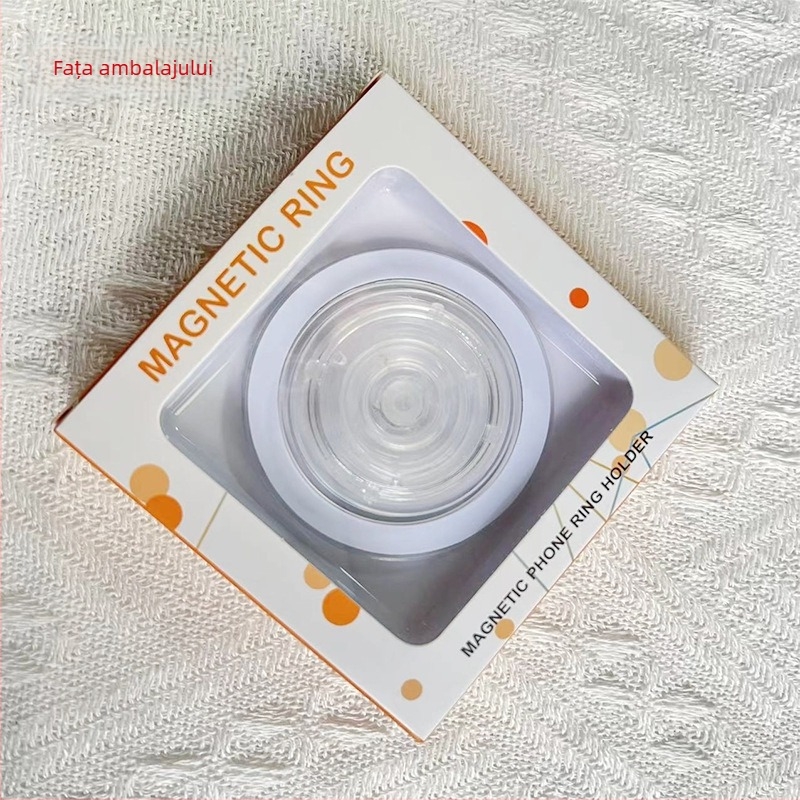 Suport pentru telefon montat pe bord cu braț magnetic pentru airbag, corp transparent, finisaj electroplacat, model CD print, compatibil MagSafe, pentru utilizare lângă pat