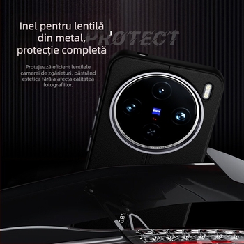 Husă de telefon Vivo X200 Ultra cu textură de piele și prindere magnetică (Material: TPU + piele PU; Proces: presare la cald; Compatibilitate: Vivo X200 Ultra; Protecție împotriva căderilor; Anti-amprente)
