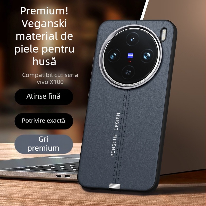 Husă de telefon Vivo X200 Ultra cu textură de piele și prindere magnetică (Material: TPU + piele PU; Proces: presare la cald; Compatibilitate: Vivo X200 Ultra; Protecție împotriva căderilor; Anti-amprente)