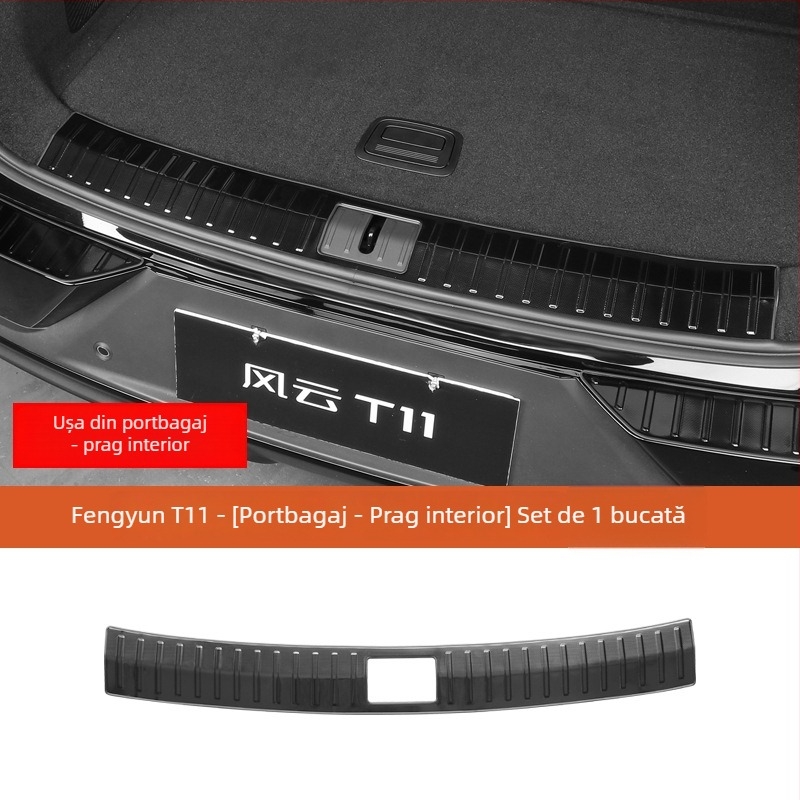 Kit praguri pentru uși pentru Chery Fengyun T11 — construcție metalică, Include pedal de întâmpinare și protecție spate, Fără personalizare