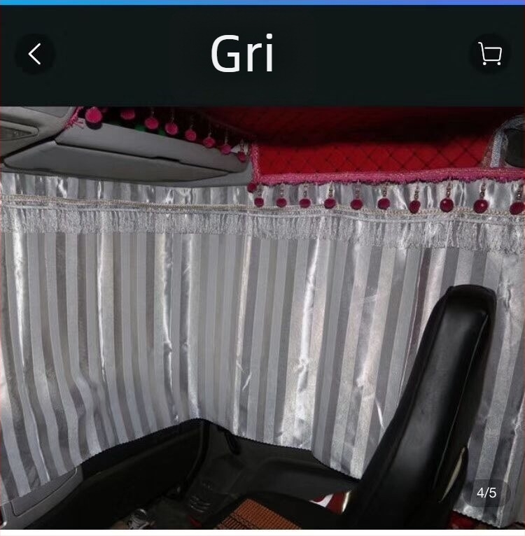 Jingjie perdea pentru cabina camionului, țesătură opacă groasă, atârnare, universală pentru camioane