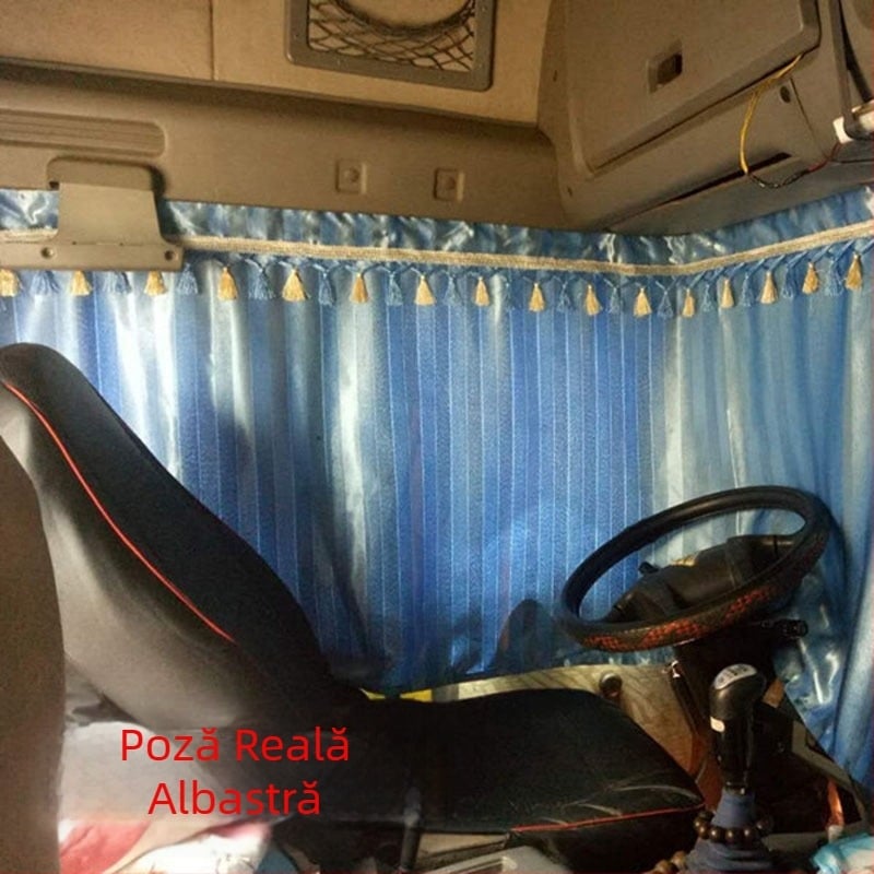 Jingjie perdea pentru cabina camionului, țesătură opacă groasă, atârnare, universală pentru camioane