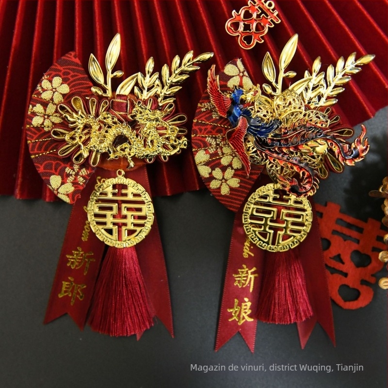 Set corsage de nuntă pentru mire, mireasă și membrii familiei — aliaj, stil chinezesc