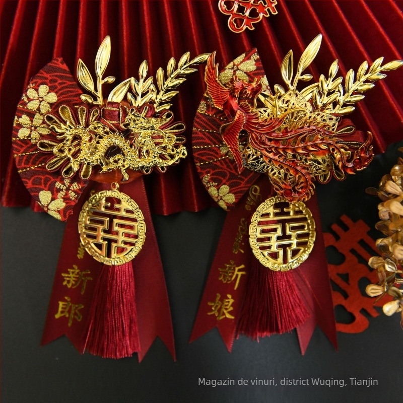 Set corsage de nuntă pentru mire, mireasă și membrii familiei — aliaj, stil chinezesc