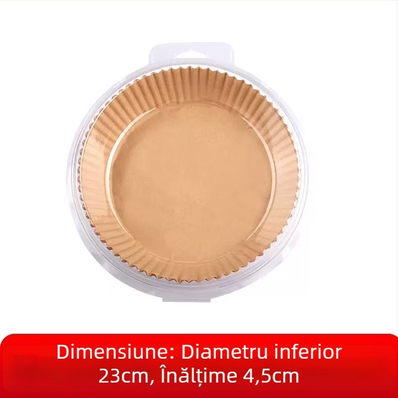 Tavă de hârtie pentru friteuza cu aer, hârtie de copt rezistentă la grăsimi, acoperire din silicon, 35 g/m², marca Xian chu zhen
