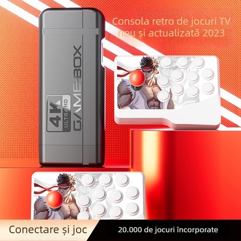 Consolă arcade wireless K9 pentru 2–4 jucători, 32/64 GB, HDMI, OS simulare