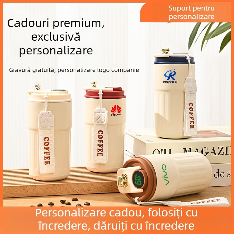 Cană termică pentru cadouri de afaceri cu logo personalizat – oțel inoxidabil 316, izolație în vid 0–6 ore, imprimare logo, ambalaj cadou, portabil
