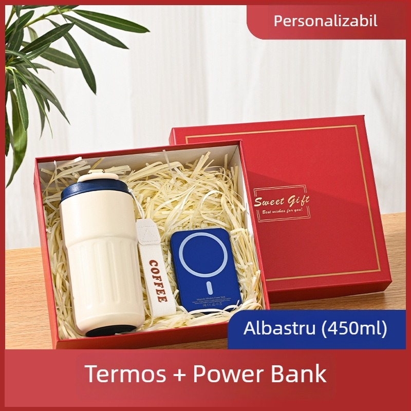 Cană termică pentru cadouri de afaceri cu logo personalizat – oțel inoxidabil 316, izolație în vid 0–6 ore, imprimare logo, ambalaj cadou, portabil