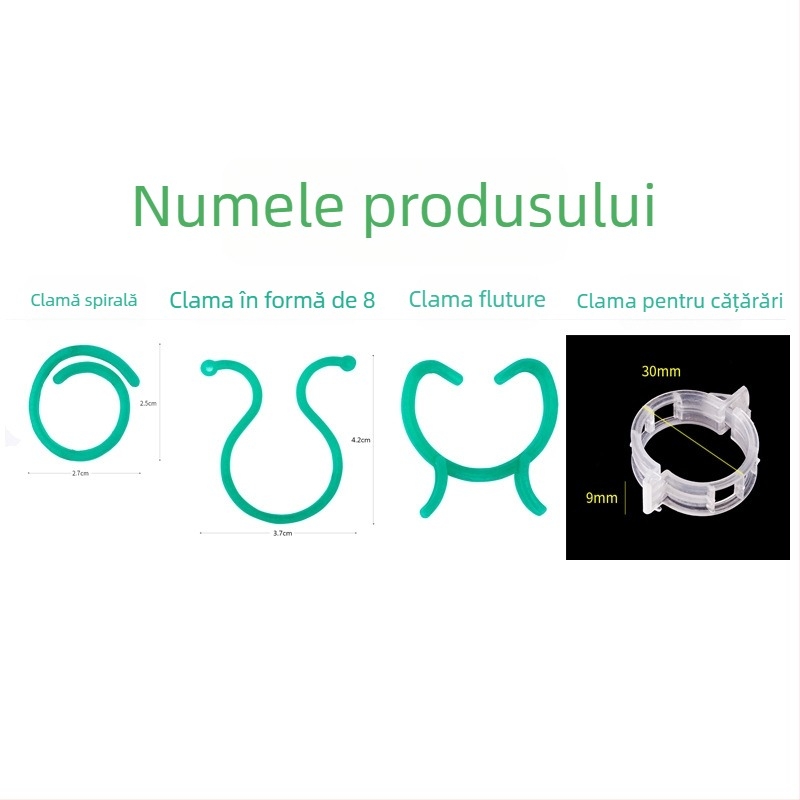 Clipuri pentru legat viță de vie – polipropilenă, set pentru grădinărit casnic, pentru legarea viței, etichetă privată disponibilă