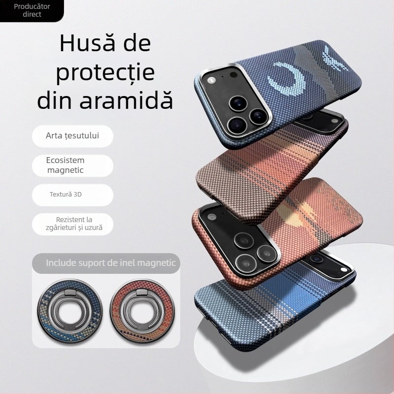 Carcasă spate pentru iPhone 17 Pro Max, din piele naturală, lucrată manual, protecție anti-cădere, posibilitate de personalizare