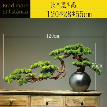 Bonsai din lemn în stil nou chinezesc – decor de masă, peisaj miniatural, realizare semi-artizanală
